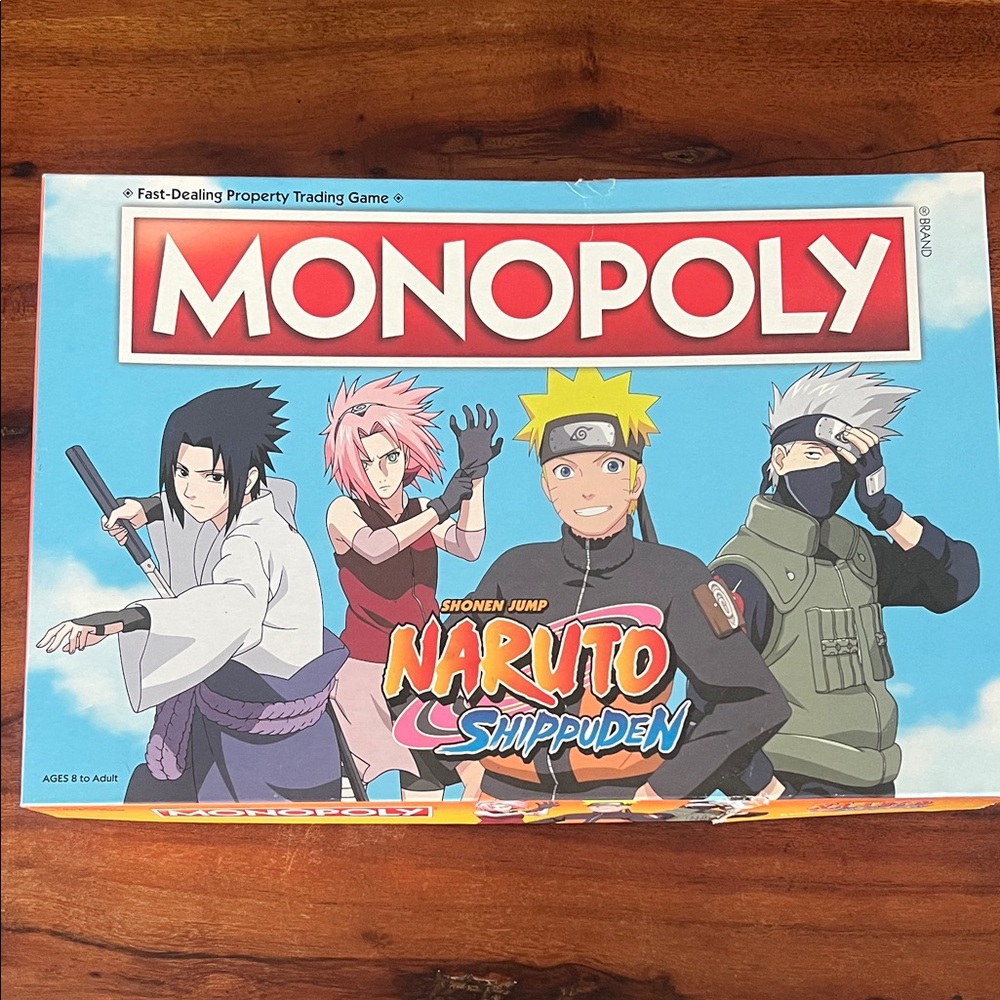Hasbro Monopoly Naruto Shippuden Board Game - Blue